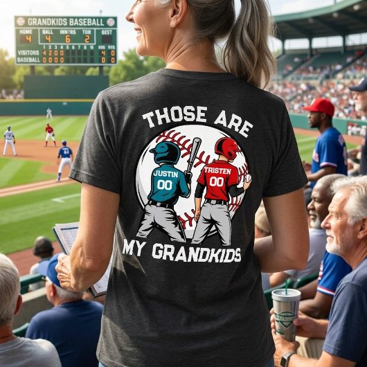 Persoonlijk Baseball Oma Jongens Kinderen  Tri-Blend Shirt