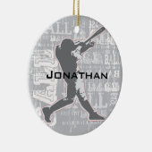 Persoonlijk Baseball Ornament (Rechts)