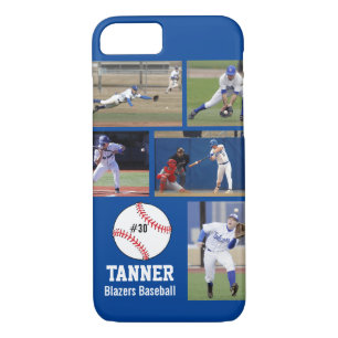 Persoonlijk Baseball Photo Collage Name Team Case-Mate iPhone Case
