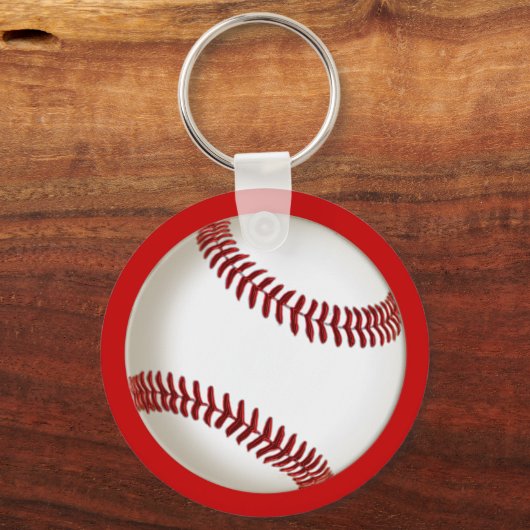 Persoonlijk Baseball Team geeft uw KLEUREN, TEKST Sleutelhanger (Achterkant)