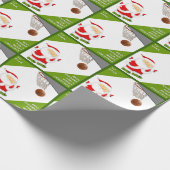 Persoonlijk basketbal kerstcadeau cadeaupapier (Hoek)