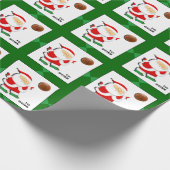 Persoonlijk basketbal kerstcadeau cadeaupapier (Hoek)
