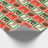 Persoonlijk basketbal kerstcadeau cadeaupapier (Hoek)