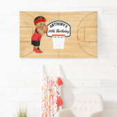 Persoonlijk basketbal verjaardagsfeest spandoek (Insitu)