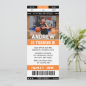 Persoonlijk Basketbal Verjaardagskaartje met afbee Kaart (Staand voorkant)