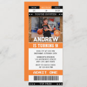 Persoonlijk Basketbal Verjaardagskaartje met afbee Kaart (Voorkant / Achterkant)