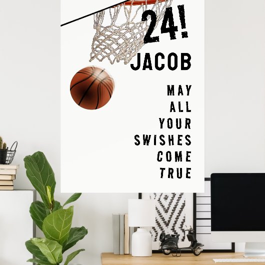Persoonlijk Basketball Afstuderen Poster (Thuiskantoor)