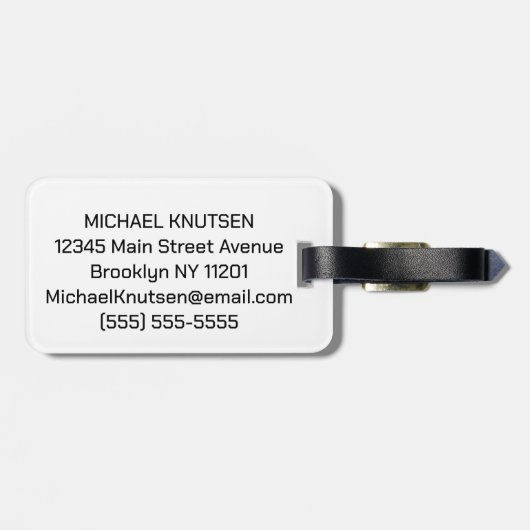 Persoonlijk Basketball Bagagelabel (Achterkant horizontaal)