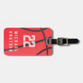 Persoonlijk Basketball Bagagelabel (Voorkant horizontaal)