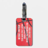 Persoonlijk Basketball Bagagelabel (Achterkant verticaal)