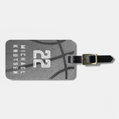 Persoonlijk Basketball Bagagelabel (Voorkant horizontaal)