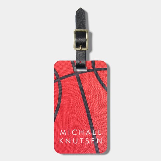Persoonlijk Basketball Bagagelabel (Voorkant verticaal)