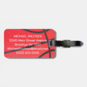 Persoonlijk Basketball Bagagelabel (Achterkant horizontaal)