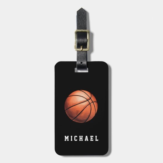Persoonlijk Basketball Bagagelabel (Voorkant verticaal)