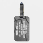 Persoonlijk Basketball Bagagelabel (Achterkant verticaal)