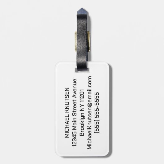 Persoonlijk Basketball Bagagelabel (Achterkant verticaal)