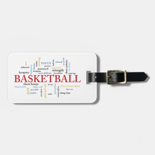 Persoonlijk Basketball Coach Hartelijk dank in woo Bagagelabel (Voorkant horizontaal)