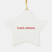 Persoonlijk Basketball Coach Hartelijk dank in woo Keramisch Ornament (Achterkant)