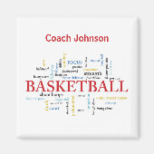 Persoonlijk Basketball Coach Hartelijk dank in woo Magneet (Voorkant)
