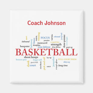 Persoonlijk Basketball Coach Hartelijk dank in woo Magneet