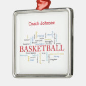 Persoonlijk Basketball Coach Hartelijk dank in woo Metalen Ornament (Links)
