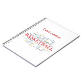 Persoonlijk Basketball Coach Hartelijk dank in woo Notitieboek (Linkerzijde)