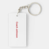 Persoonlijk Basketball Coach Hartelijk dank in woo Sleutelhanger (achterkant)