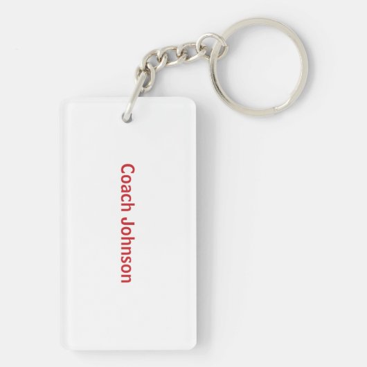 Persoonlijk Basketball Coach Hartelijk dank in woo Sleutelhanger (achterkant)