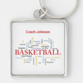 Persoonlijk Basketball Coach Hartelijk dank in woo Sleutelhanger (Voorkant)