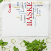 Persoonlijk Basketball Coach Hartelijk dank in woo Theedoek (Gevouwen)