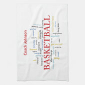 Persoonlijk Basketball Coach Hartelijk dank in woo Theedoek (Verticaal)