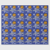 Persoonlijk Basketball - Donkerblauw Cadeaupapier (Vlak)