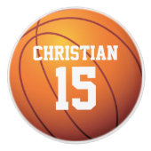 Persoonlijk Basketball Keramische Knop (Voorkant)
