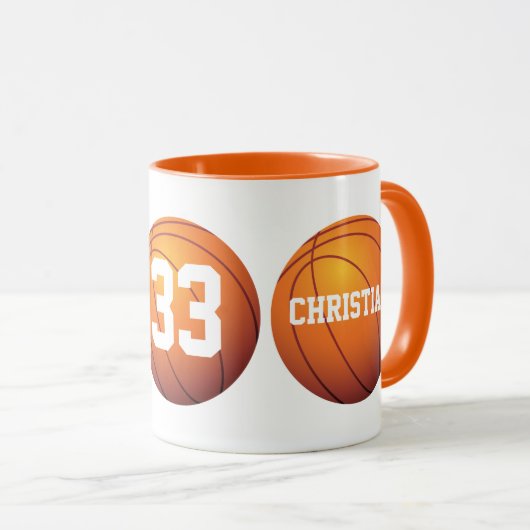 Persoonlijk Basketball Mok (Voorkant rechts)