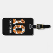 Persoonlijk Basketball Number 10 Bagagelabel (Voorkant horizontaal)