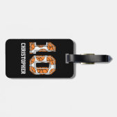 Persoonlijk Basketball Number 10 Bagagelabel (Achterkant horizontaal)