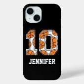 Persoonlijk Basketball Number 10 Case-Mate iPhone Case (Achterkant)