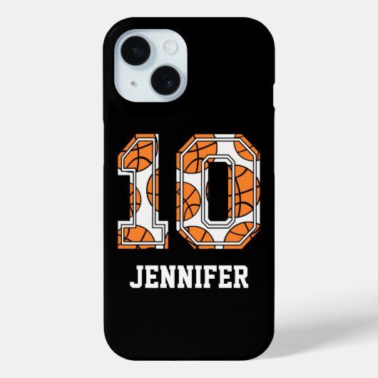 Persoonlijk Basketball Number 10 Case-Mate iPhone Case (Achterkant)