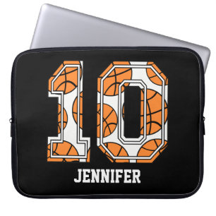 Persoonlijk Basketball Number 10 Laptop Sleeve