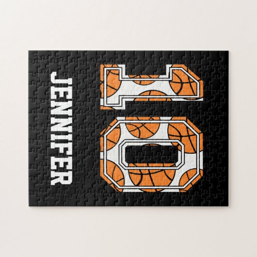 Persoonlijk Basketball Number 10 Legpuzzel (Horizontaal)