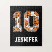 Persoonlijk Basketball Number 10 Legpuzzel (Verticaal)