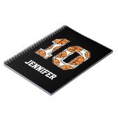 Persoonlijk Basketball Number 10 Notitieboek (Linkerzijde)