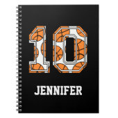 Persoonlijk Basketball Number 10 Notitieboek (Voorkant)