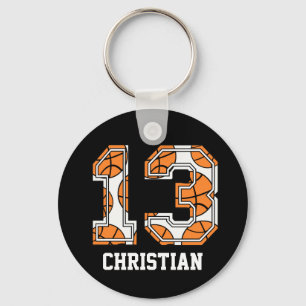 Persoonlijk Basketball Number 13 Sleutelhanger