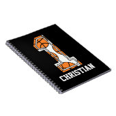 Persoonlijk Basketball Number 1 Notitieboek (Rechterzijde)