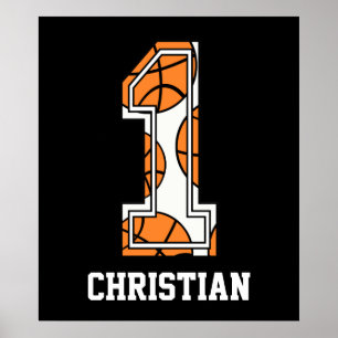 Persoonlijk Basketball Number 1 Poster