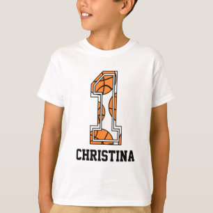 Persoonlijk Basketball Number 1 T-shirt