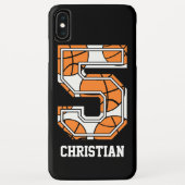 Persoonlijk Basketball Number 5 Case-Mate iPhone Case (Achterkant)