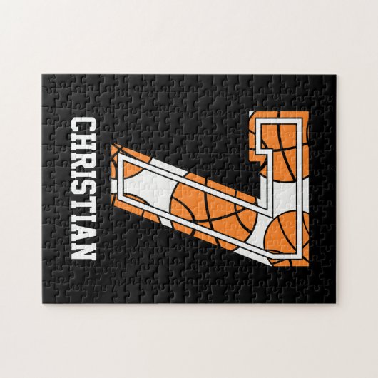 Persoonlijk Basketball Number 7 Legpuzzel (Horizontaal)