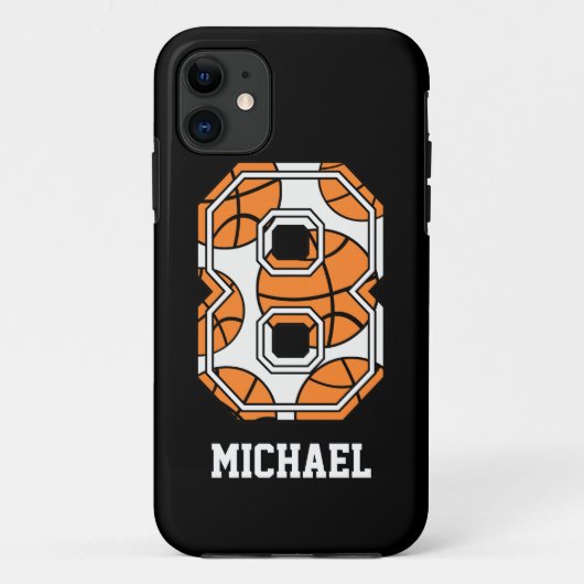 Persoonlijk Basketball Number 8 Case-Mate iPhone Case (Achterkant)